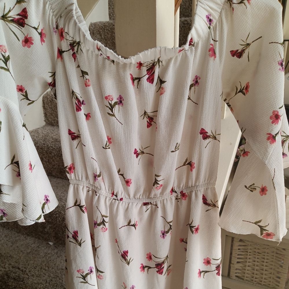 White floral dress